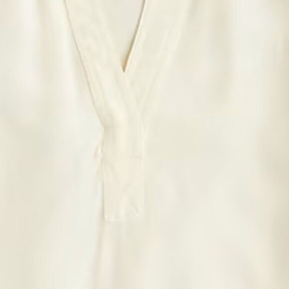 J. Crew cf440 Ivory Bungalow popover shirt in crepe de chine NWT size s - Picture 6 of 12